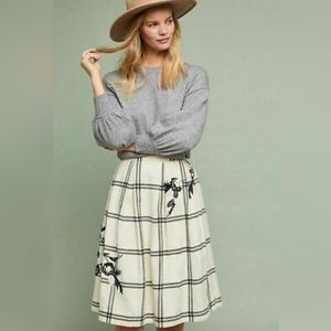Anthropologie Vineet Bahl Windowpane Skirt